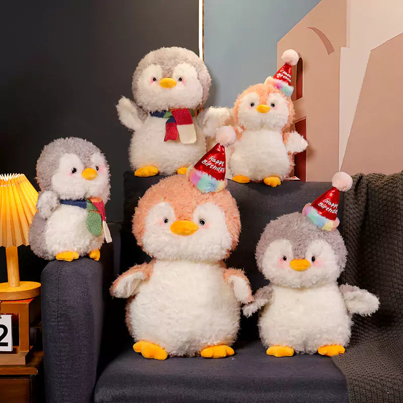 Penguin Plush stuffed Animal Cute Plush Wearing Hats and Scarves as Christmas Gifts for Kids Dookilive