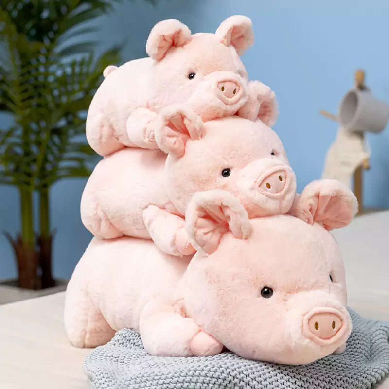 Plush Filled Animal Piggy Doll Pink Cute Birthday Gift for Girls Dookilive