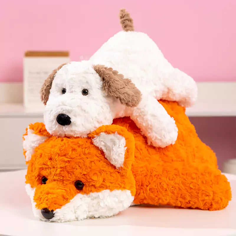 Cute Animal Lying Fox Plush Toy Pillow