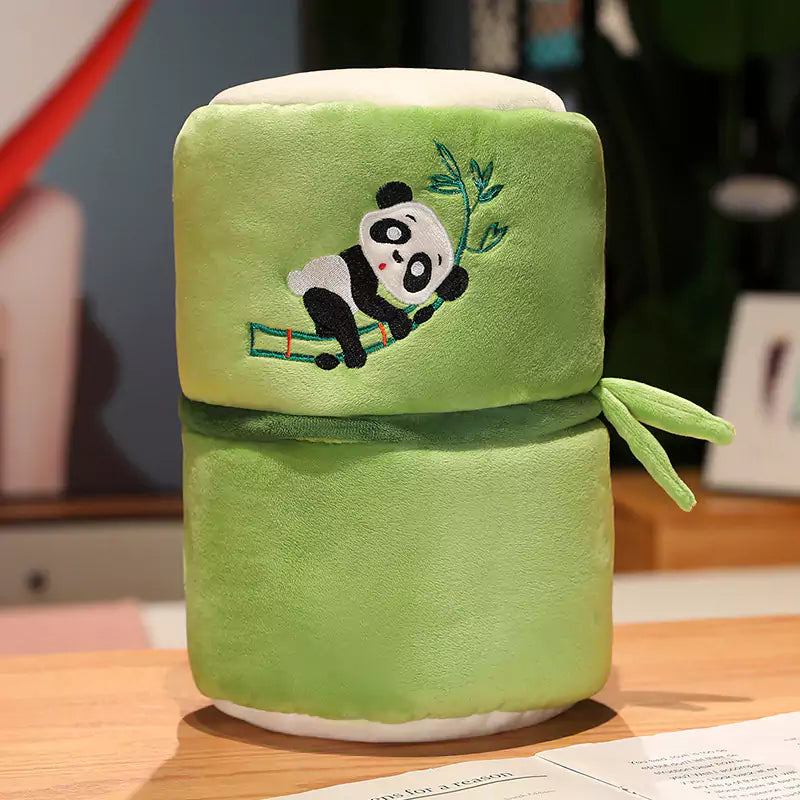 Dookilive Süße Panda-Stofftierpuppe, passende Bambustasche, Geschenk für Kinder