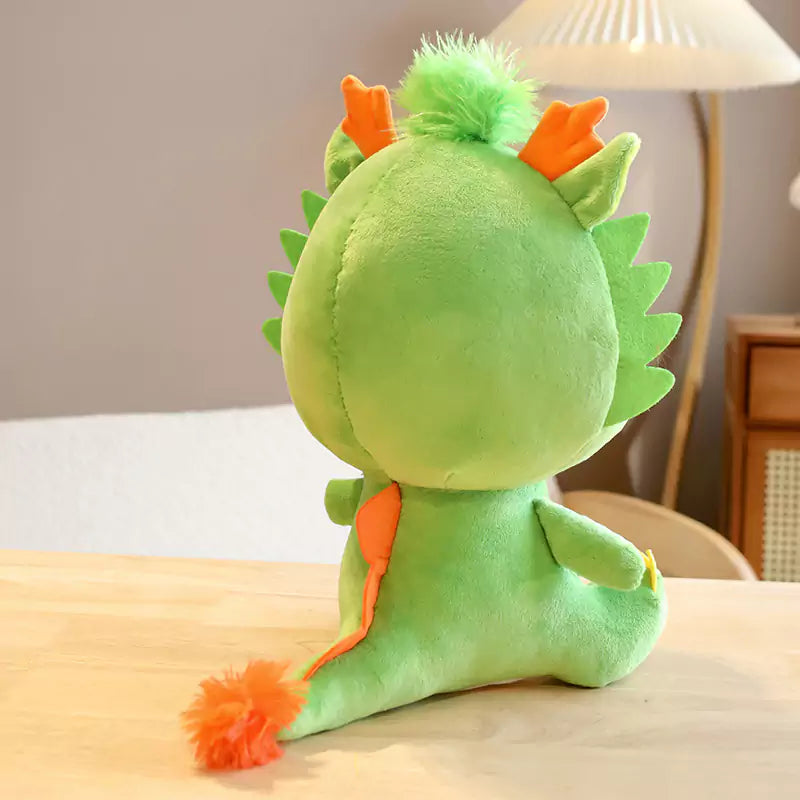 Kleine grüne Drache-Plüschtierpuppe, neues süßes Geburtstagsgeschenk für Jungen und Mädchen
