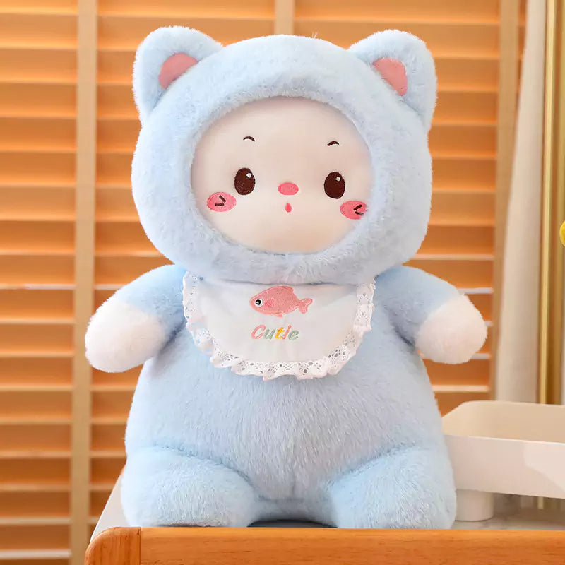 Cat Stuffed Animal Series Neck Cute Pink Plush Birthday Gift for Girlfriend Dookilive