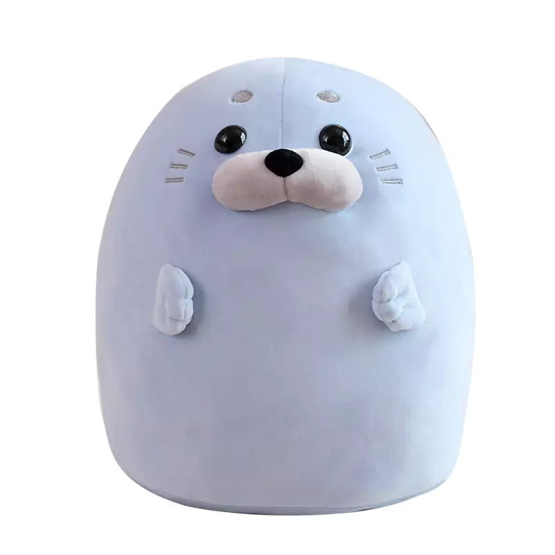 Seal Plush Stuffed Animal Round Rolling Fabric Soft and Comfortable Bi