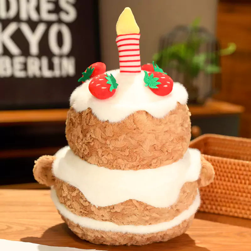 クマのぬいぐるみ ケーキ型 友達への誕生日プレゼント