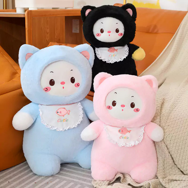 Cat Stuffed Animal Series Neck Cute Pink Plush Birthday Gift for Girlfriend Dookilive