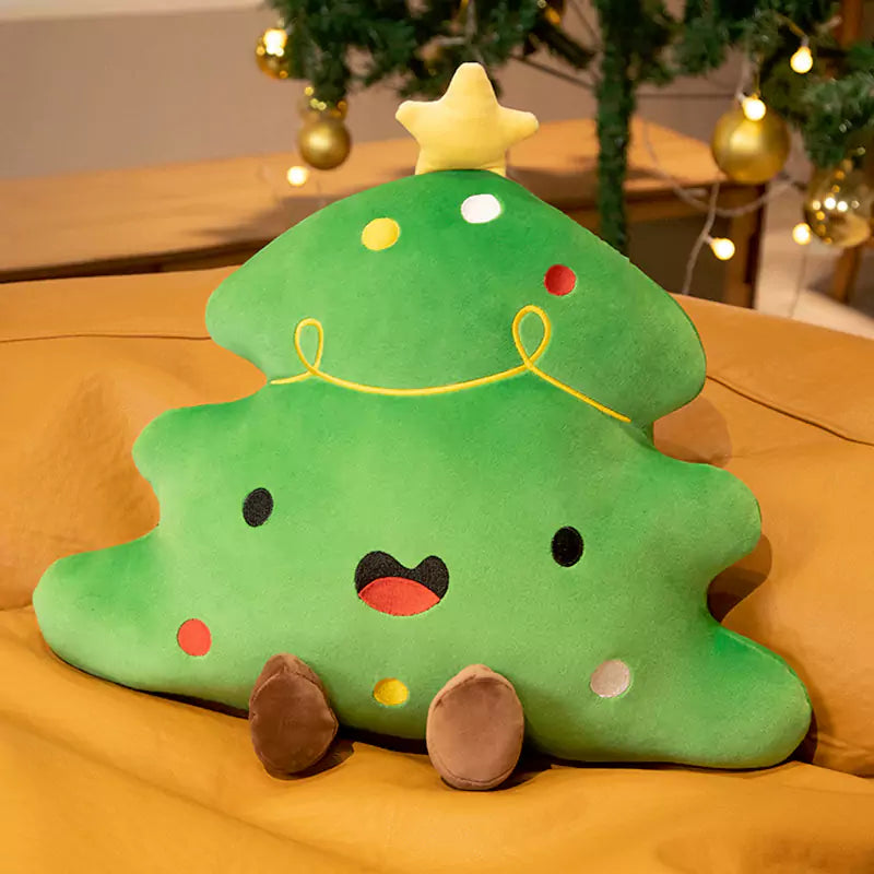 Lindo árbol de Navidad Hombre de jengibre Muñeco de nieve Peluche