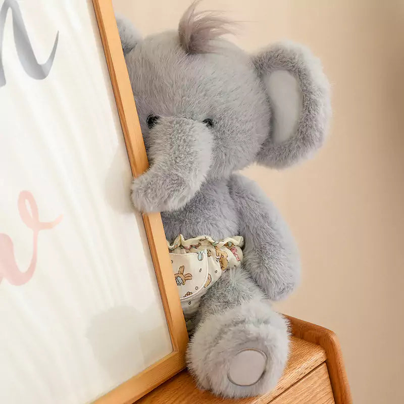 Cute Elephant and Fox Plush Toy Birthday Gift for Children
