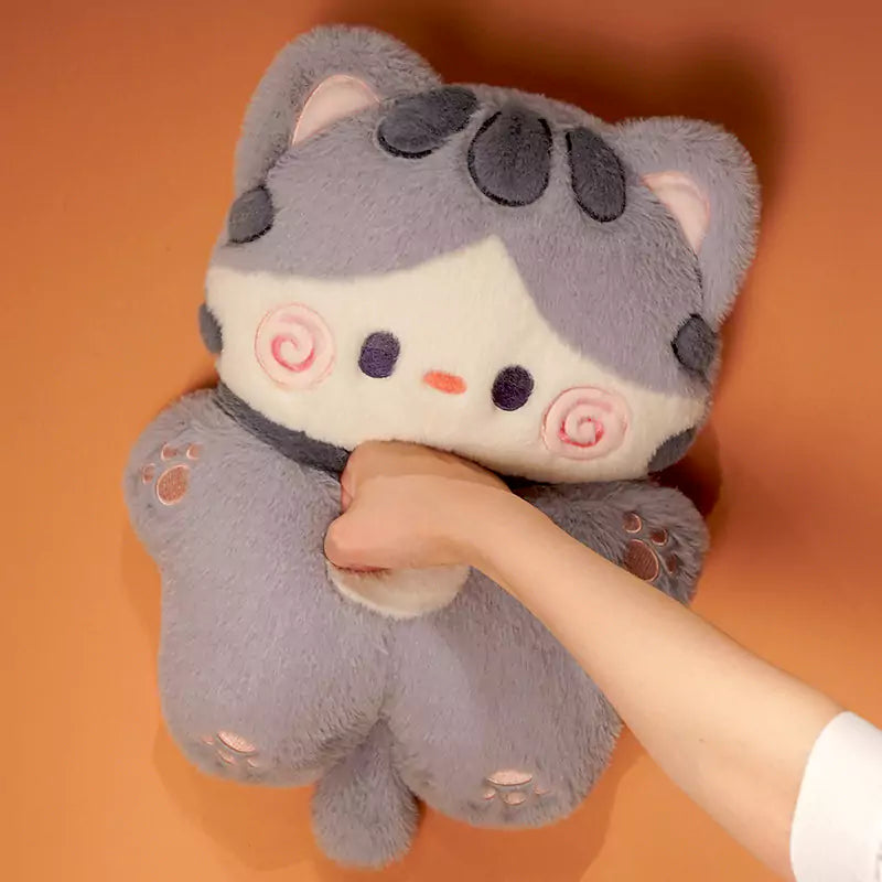 Kitten Plush Stuffed Animal Cute Fat Sleeping Birthday Gift for Girls Dookilive