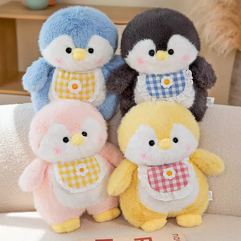 ペンギンぬいぐるみ よだれかけ付き 子供への誕生日プレゼント