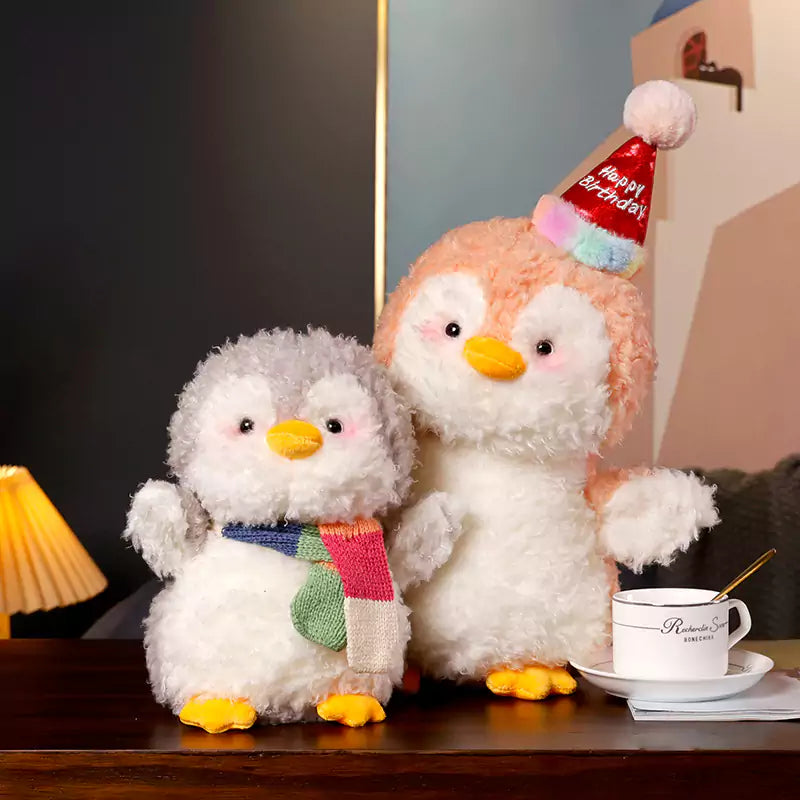 Penguin Plush stuffed Animal Cute Plush Wearing Hats and Scarves as Christmas Gifts for Kids Dookilive