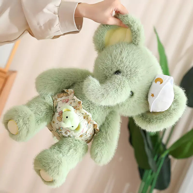 Cute Elephant and Fox Plush Toy Birthday Gift for Children