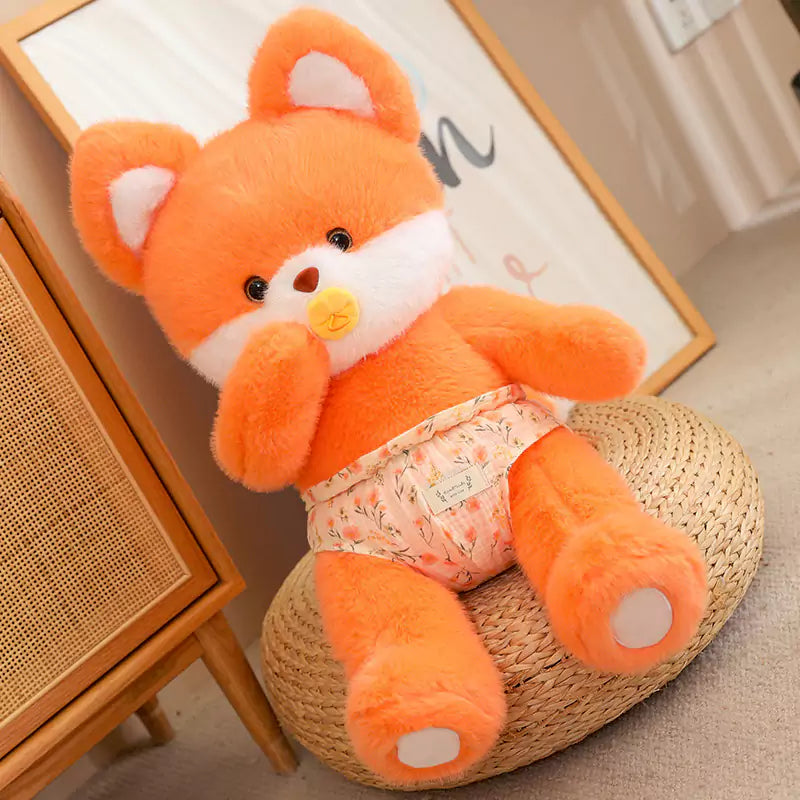 Cute Elephant and Fox Plush Toy Birthday Gift for Children