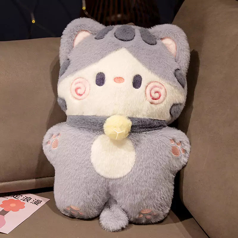 Kitten Plush Stuffed Animal Cute Fat Sleeping Birthday Gift for Girls Dookilive