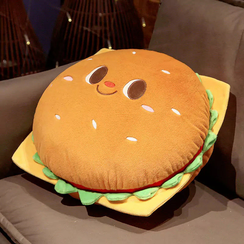 Hamburg Chicken Leg Home Throw Pillow Creative Food Design Sofa Cushion Gift for Kids Dookilive