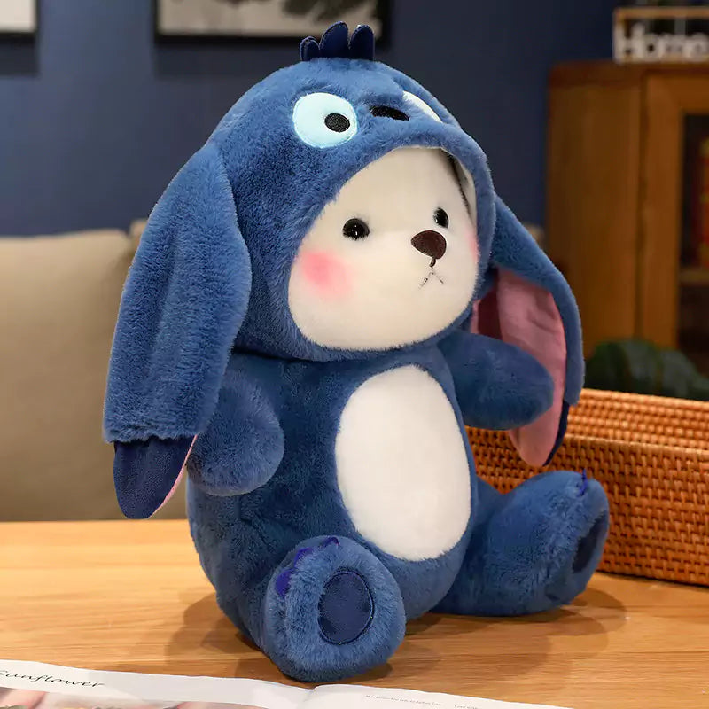 Little Bear Plush stuffed Animals Doll in Cartoon Coat Gift for Kids
