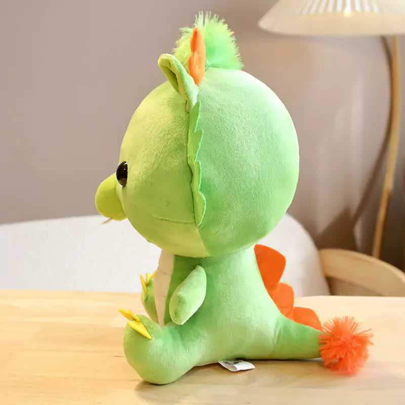 Kleine grüne Drache-Plüschtierpuppe, neues süßes Geburtstagsgeschenk für Jungen und Mädchen