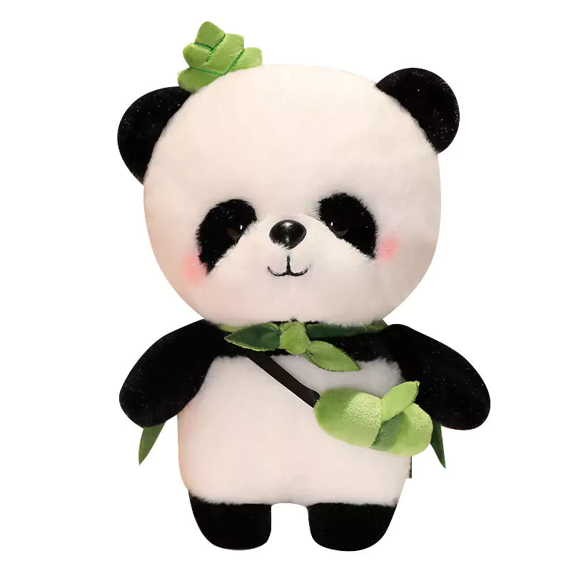 Dookilive Süße Panda-Stofftierpuppe, passende Bambustasche, Geschenk für Kinder