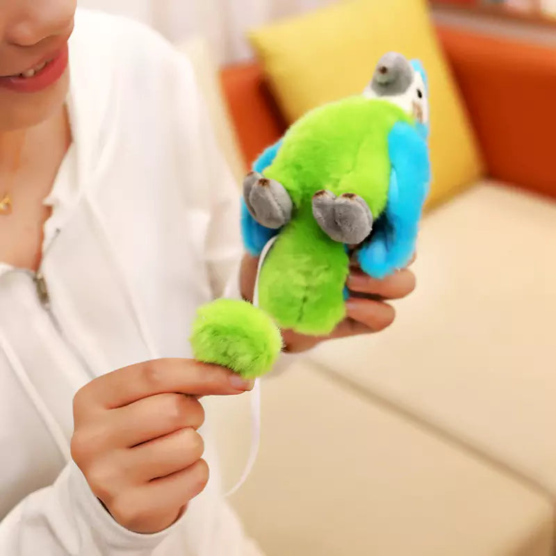 Parrot Plush Toy Magnet Stand Shoulder