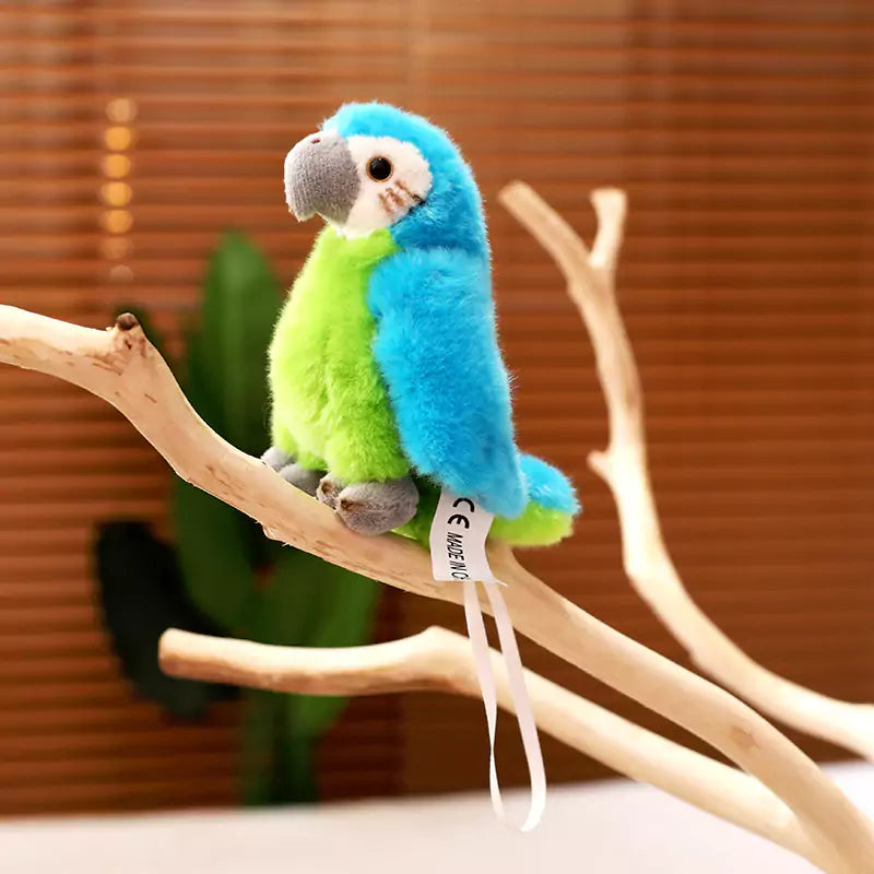 Parrot Plush Toy Magnet Stand Shoulder