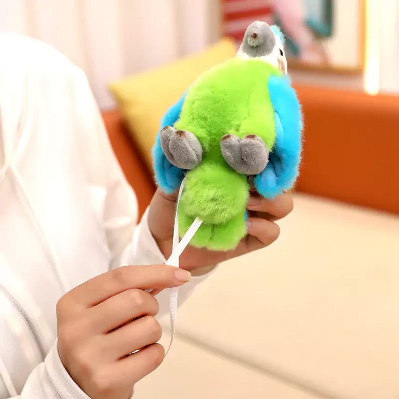 Parrot Plush Toy Magnet Stand Shoulder