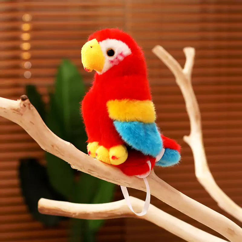 Parrot Plush Toy Magnet Stand Shoulder