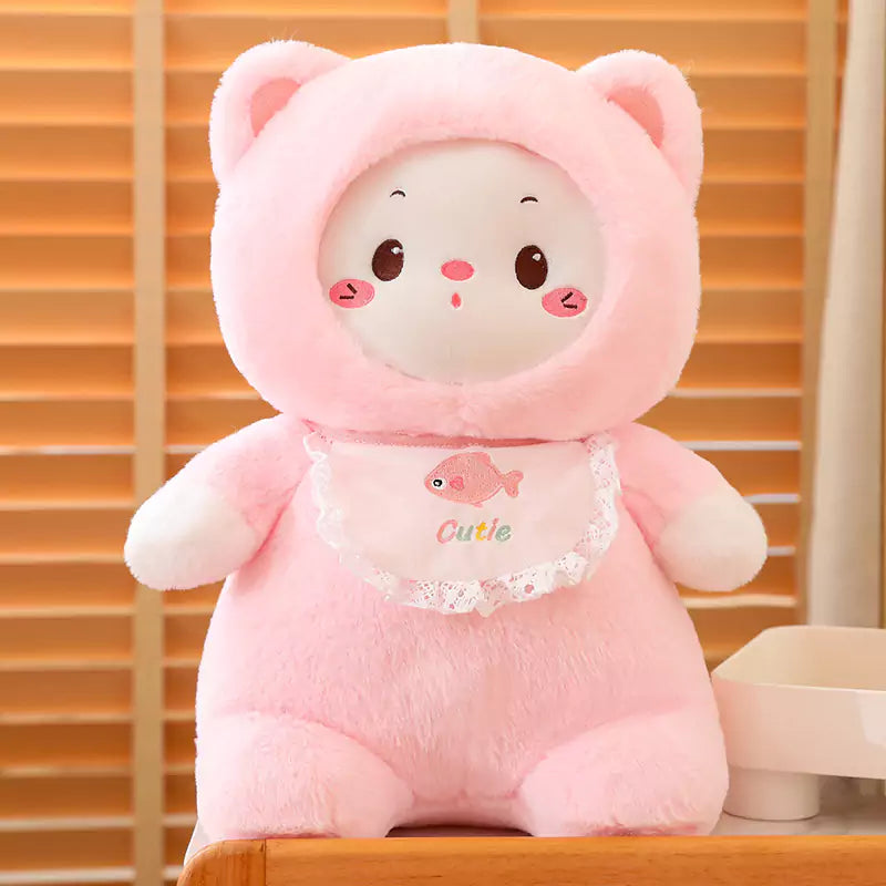 Cat Stuffed Animal Series Neck Cute Pink Plush Birthday Gift for Girlfriend Dookilive
