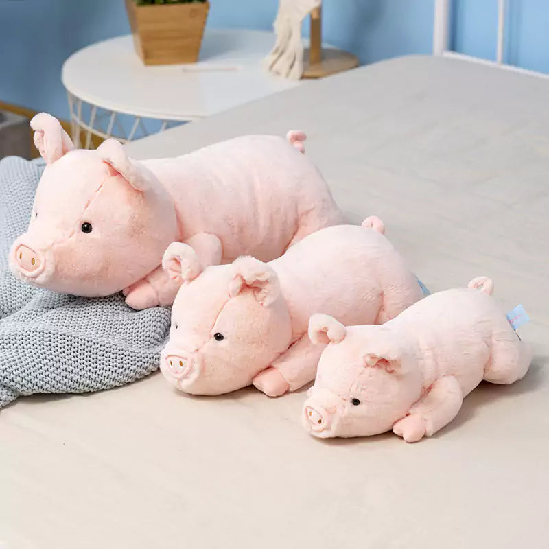 Plush Filled Animal Piggy Doll Pink Cute Birthday Gift for Girls Dookilive