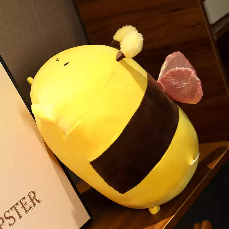 Cojín relleno de felpa de abeja, almohada suave de animales de dibujos animados para el hogar para niñas Dookilive