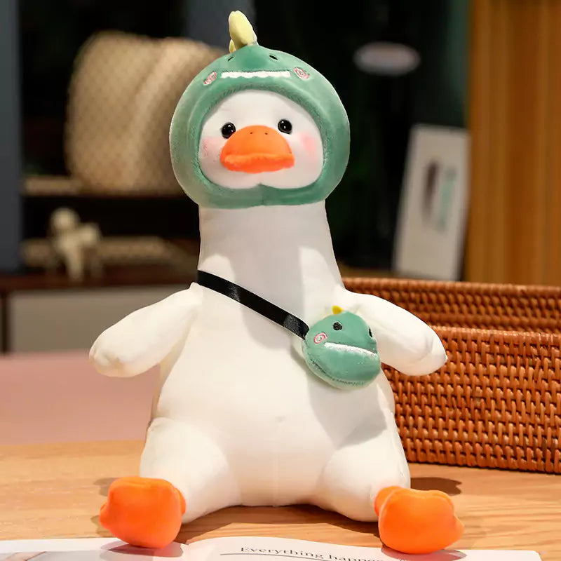 Plush stuffed Animal Big White Goose with Novel and Diverse Shape as a Birthday Gift for Children Dookilive