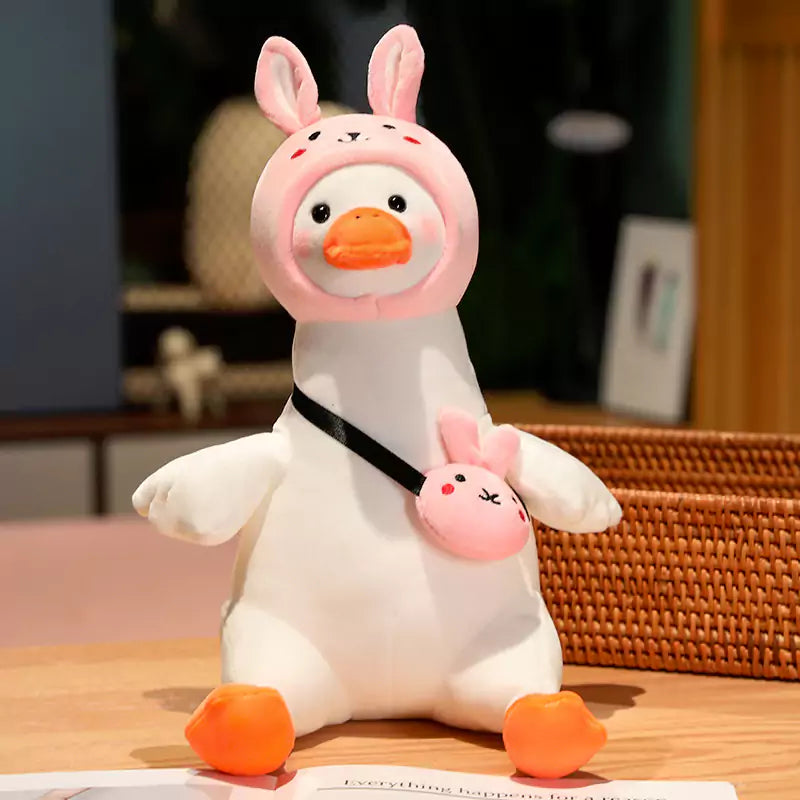 Plush stuffed Animal Big White Goose with Novel and Diverse Shape as a Birthday Gift for Children Dookilive