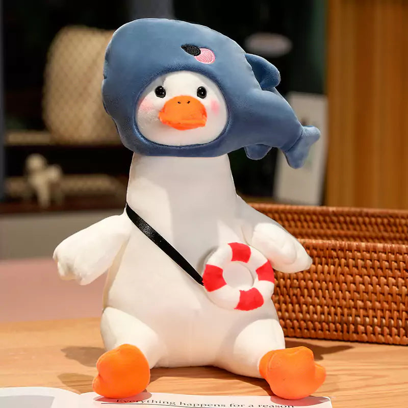 Plush stuffed Animal Big White Goose with Novel and Diverse Shape as a Birthday Gift for Children Dookilive