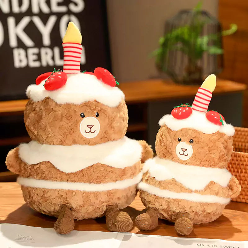 クマのぬいぐるみ ケーキ型 友達への誕生日プレゼント