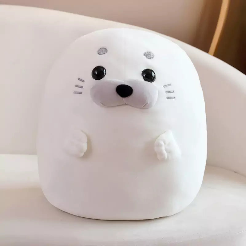 Seal Plush Stuffed Animal Round Rolling Fabric Soft and Comfortable Birthday Gift for Kids