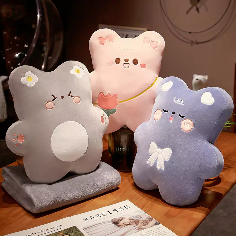Dookilive Kawaii Biscuit Bear Pillow