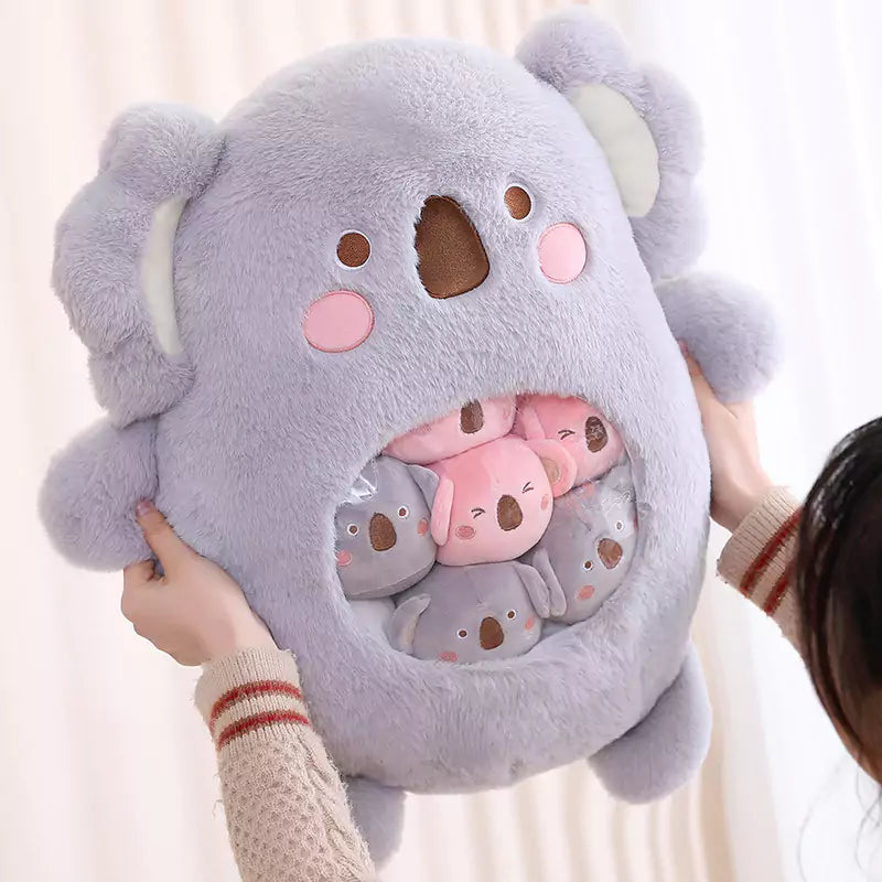 a koala pillow like a snack bag
