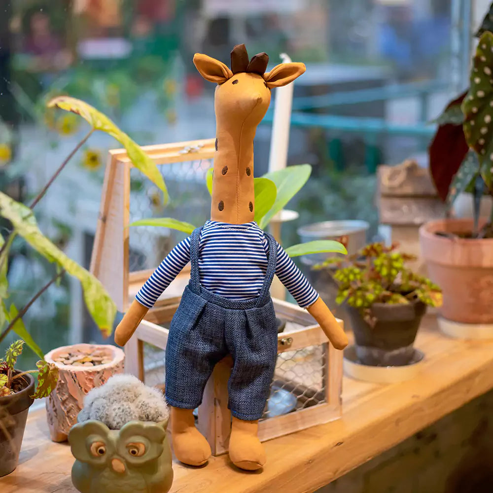 Dookilive Cotton and Linen Giraffe Doll
