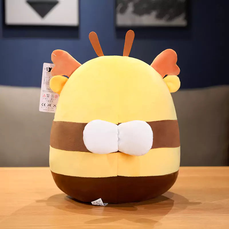 close up of the back of the bee pillow