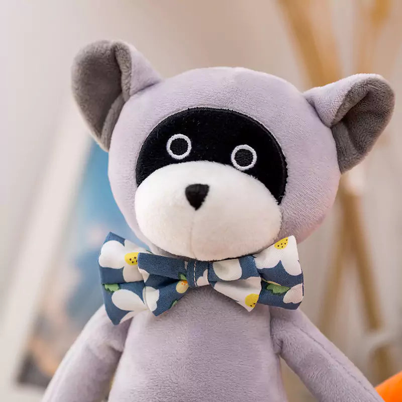 Dookilive Small Forest Animals Frog Fox and Raccoon Sleep Quietly Plush Doll
