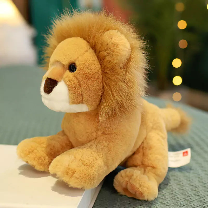 Juguete de peluche de león de imitación Dookilive