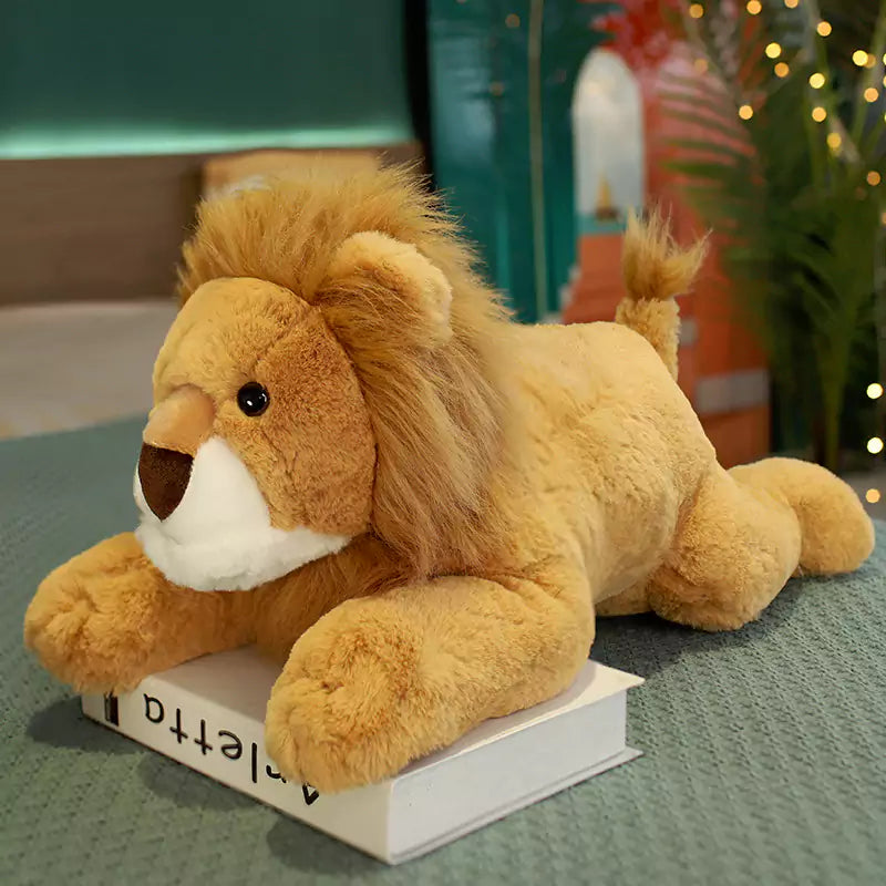 Juguete de peluche de león de imitación Dookilive