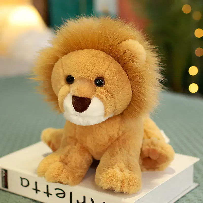 Juguete de peluche de león de imitación Dookilive