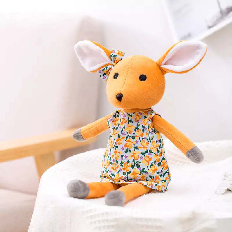 Dookilive Small Forest Animals Frog Fox and Raccoon Sleep Quietly Plush Doll