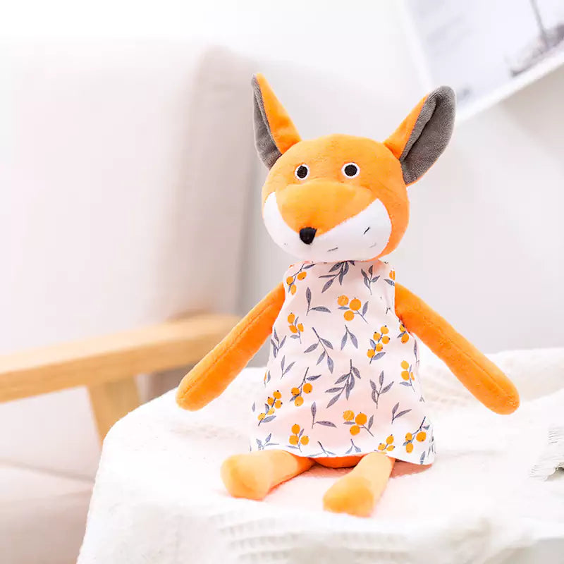 Dookilive Small Forest Animals Frog Fox and Raccoon Sleep Quietly Plush Doll