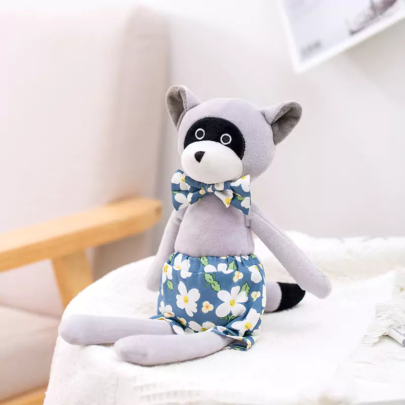 Dookilive Small Forest Animals Frog Fox and Raccoon Sleep Quietly Plush Doll