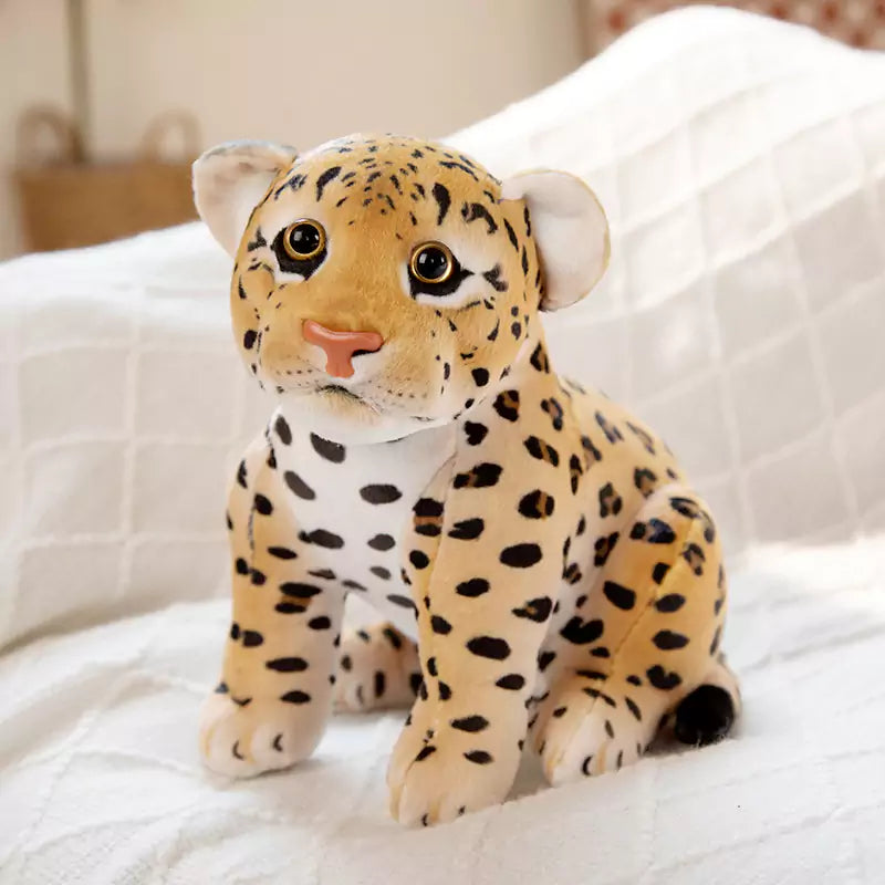 plush filled leopard squat