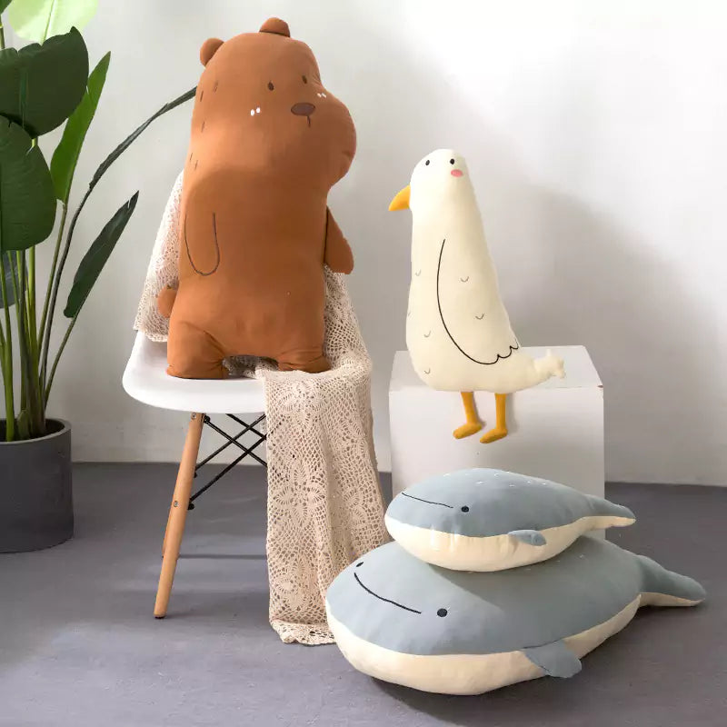 seagull brown bear and whale combination