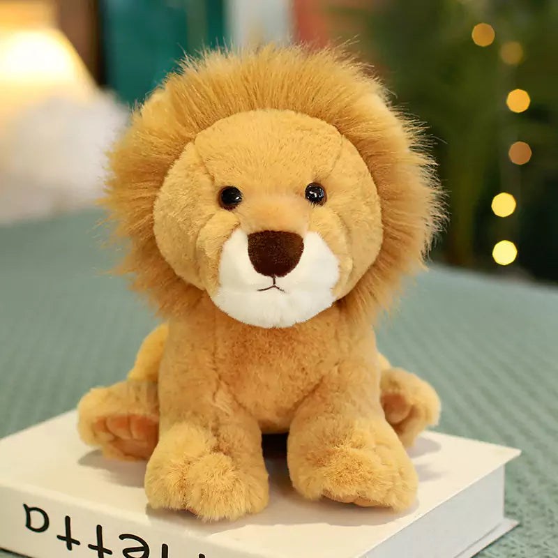 Juguete de peluche de león de imitación Dookilive
