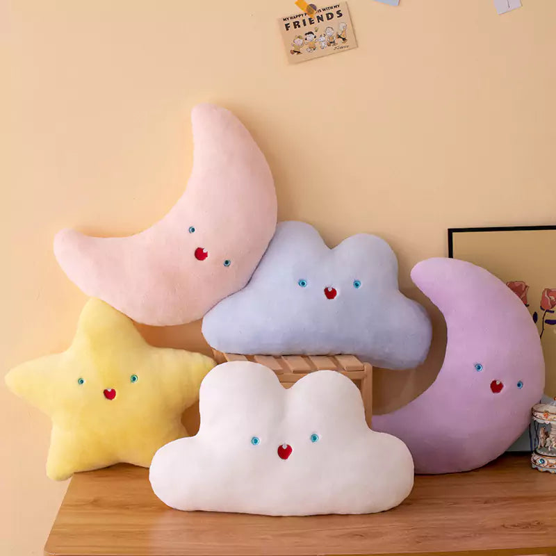 Dookilive 星空枕 月星雲 かわいいぬいぐるみクッション