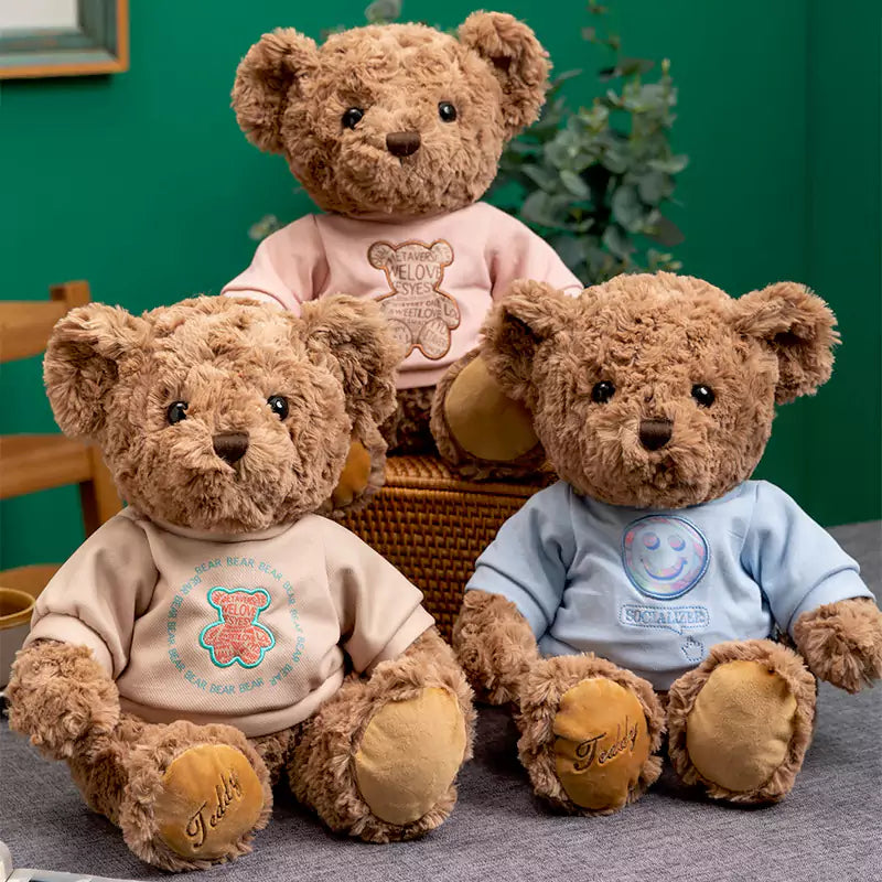 Dookilive Bear Stuffed Animals in Sweater Give Birthday Gifts to Boys and Girls