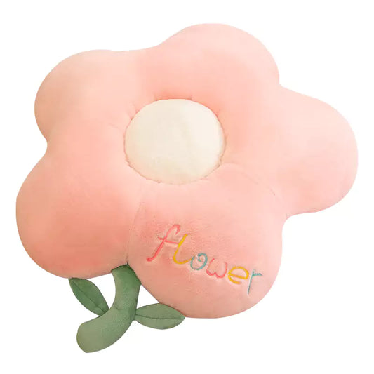 white flower seat cushion
